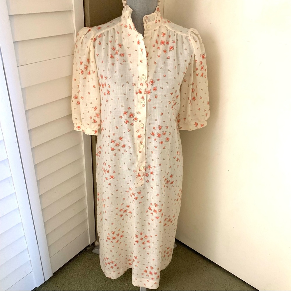 Vintage Floral Print Prairie Maxi Dress | Country Miss | Size 10 (Runs Small)